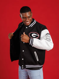 Black UGA Varsity Letterman Jacket