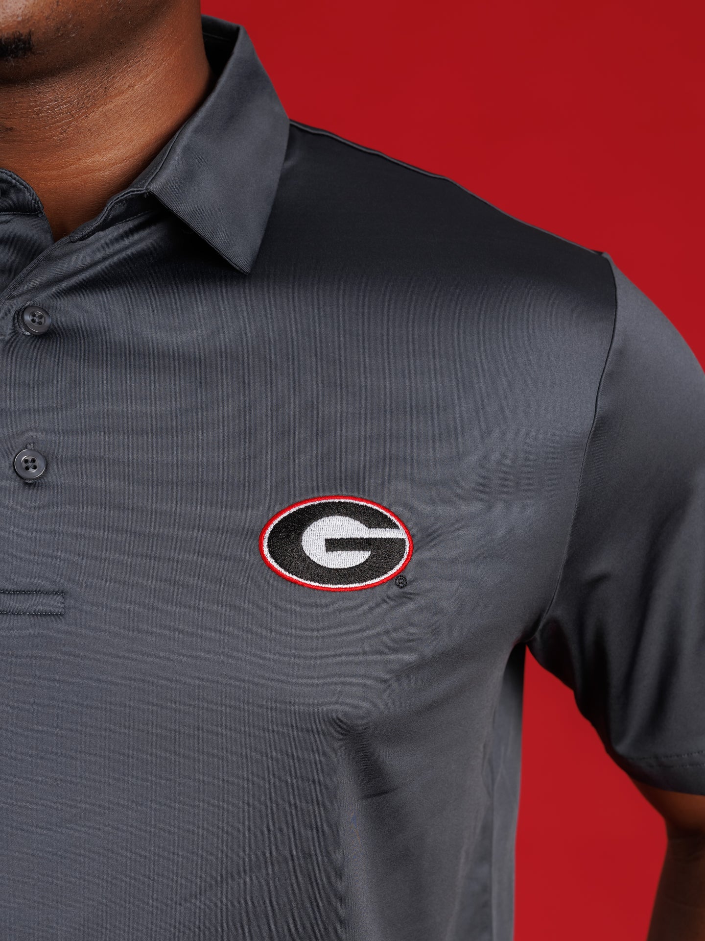 Solid Grey With Oval G Polo