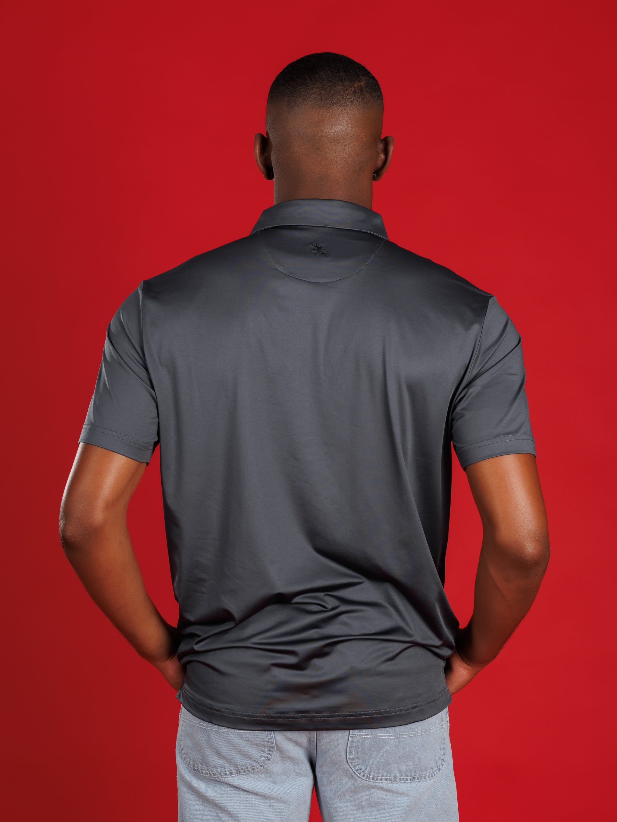Solid Grey With Oval G Polo