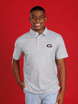 Black And White Striped With Oval G Polo