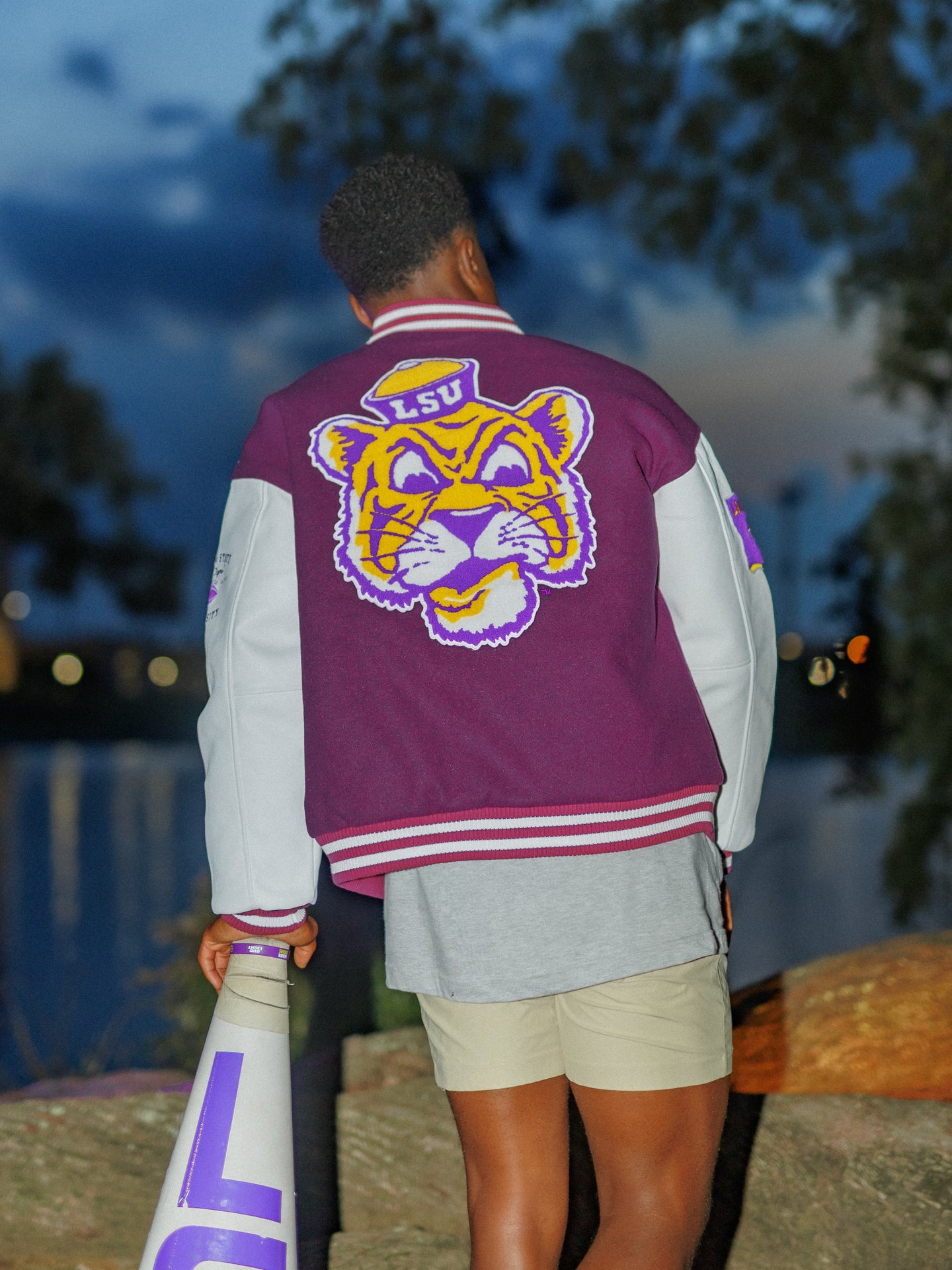 Retro LSU Varsity Letterman Jacket