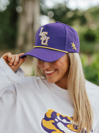 Purple LSU Block Hat