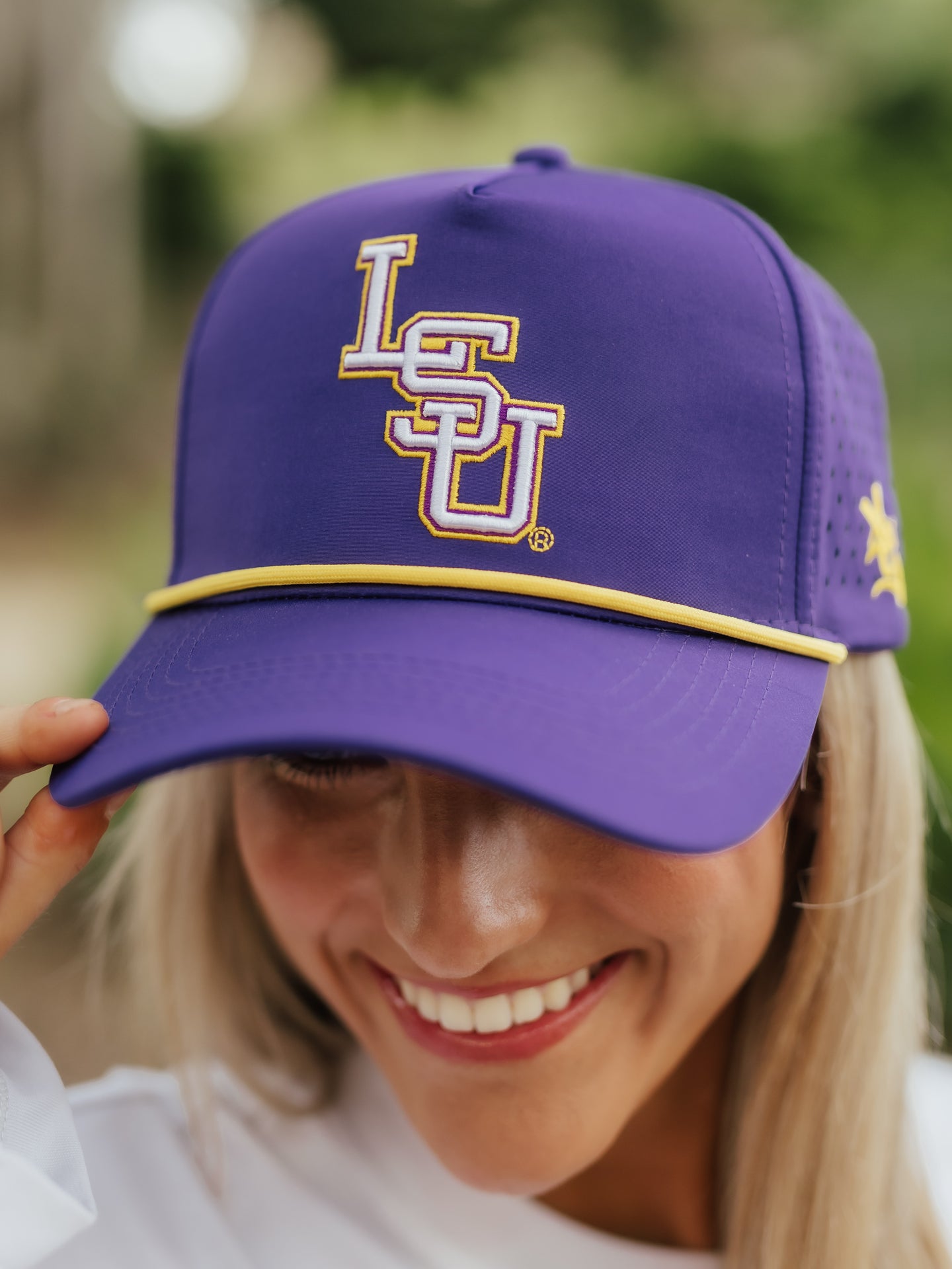 Purple LSU Block Hat