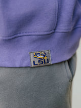 Purple Heavy Cotton LSU Block Crewneck