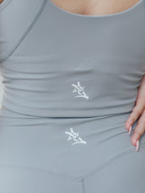 AG V-Neck Padded Active Top | Light Gray image 3